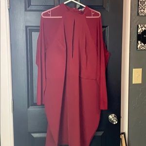 Burgundy dress